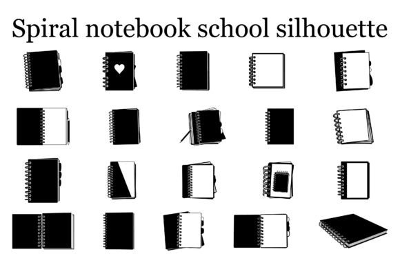 Download Spiral Notebook School Silhouette - School Collection