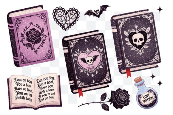 Download Gothic Books Valentine's Day PNG Clipart - Book Collection