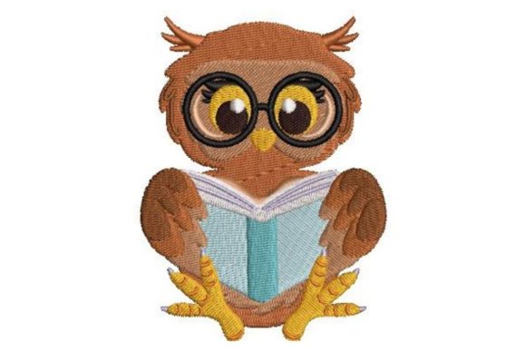 Download Owl Reading a Book - Book Collection