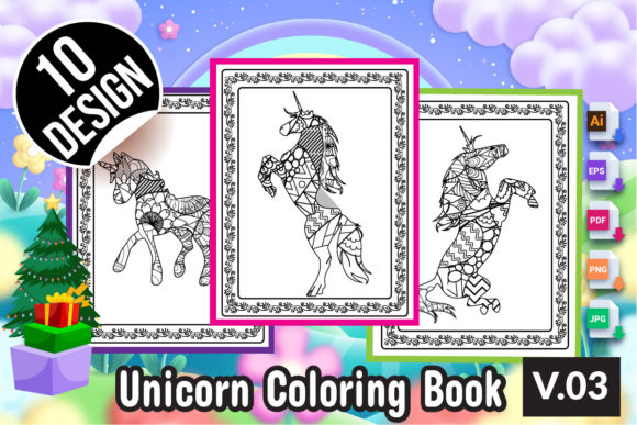 Download Unicorn Coloring Book - KDP Interior 03 - Book Collection
