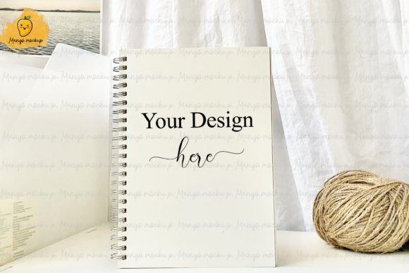 Download WHite Notebook Spiral Journal Mockup - Book Collection