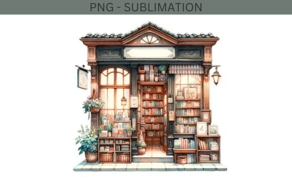 Download Digital Watercolor Book Store - Book Collection