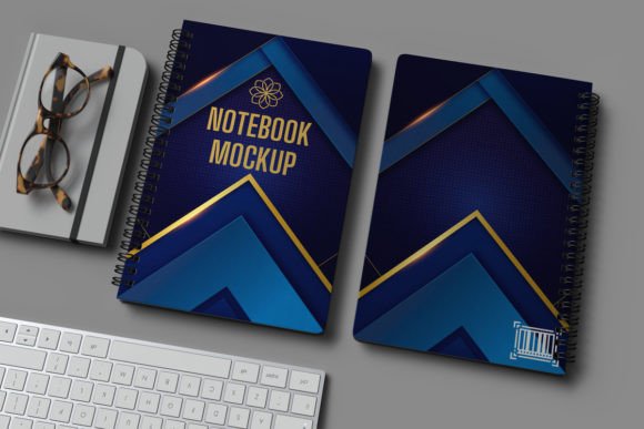 Download Front, Back Spiral Notebook Cover Mockup - Book Collection